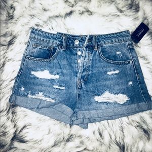 Forever 21 ripped jean shorts